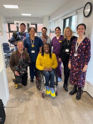 Those involved in the filming with BBC on clinic